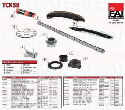 FAI AUTOPARTS tck58 -  Комплект цепи привода распредвала